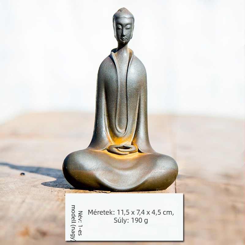 Zen ihletésű, új kínai stílusú Buddha szobor, északi Wei-dinasztia, nappali asztali dekoráció, kézzel készített műgyanta alkotás.