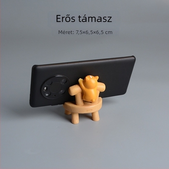 Rajzolt aranyos macska és Shiba Inu – telefon- és tabletatartó asztali díszfigura