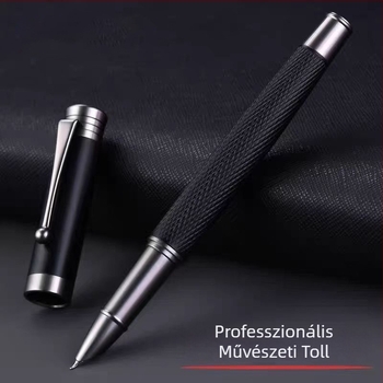 Fém toll üzleti íráshoz, sima írás, rozsdamentes acél hegy, tintatartály, forgó tintabevitel rendszer, modell 175