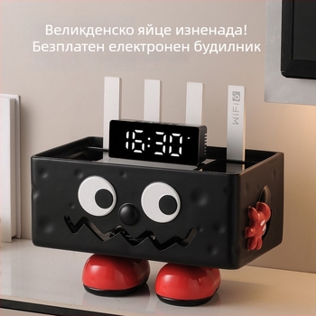 Router és kábel tároló – dekoratív kivitel, modemhez, set-top boxhoz és Wi‑Fi kábelekhez a nappaliban
