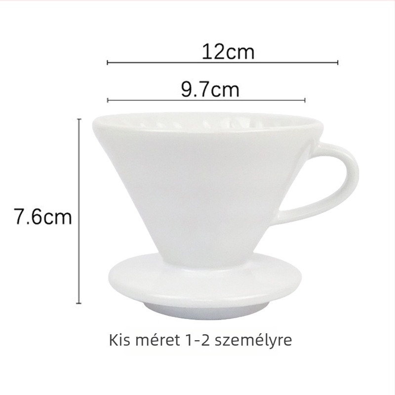 Porcelán kávédripper V60 pour-over eszköz