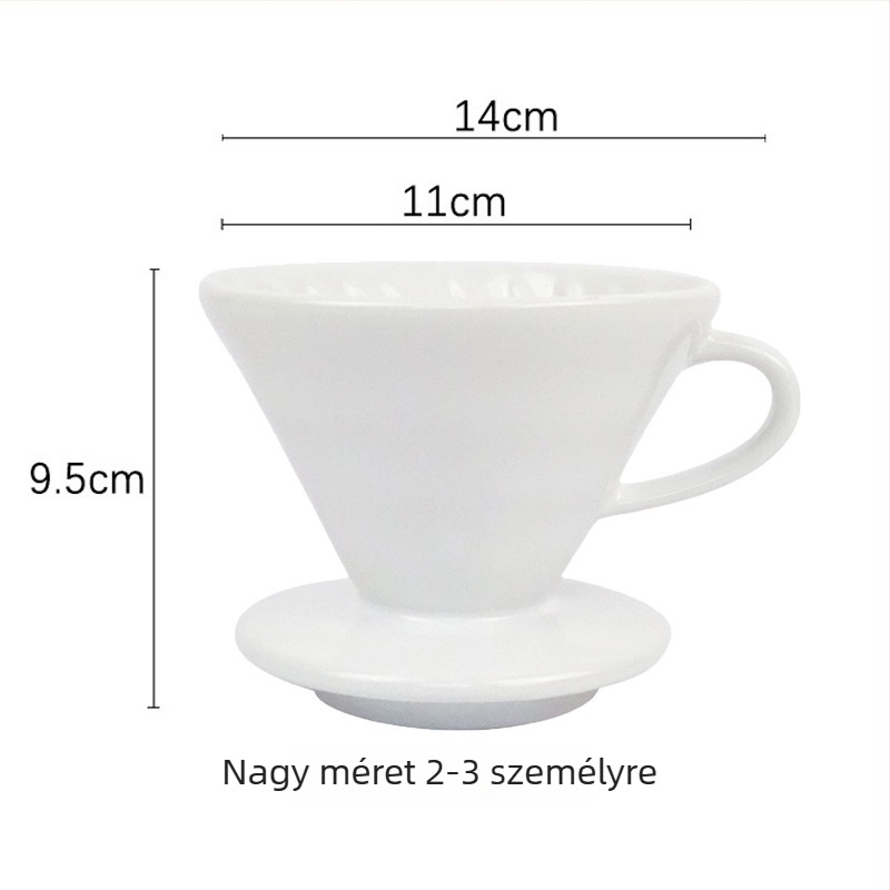 Porcelán kávédripper V60 pour-over eszköz