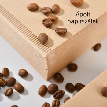 V60 kúp kávéfilterpapír, természetes szín, 100 lap otthoni használatra