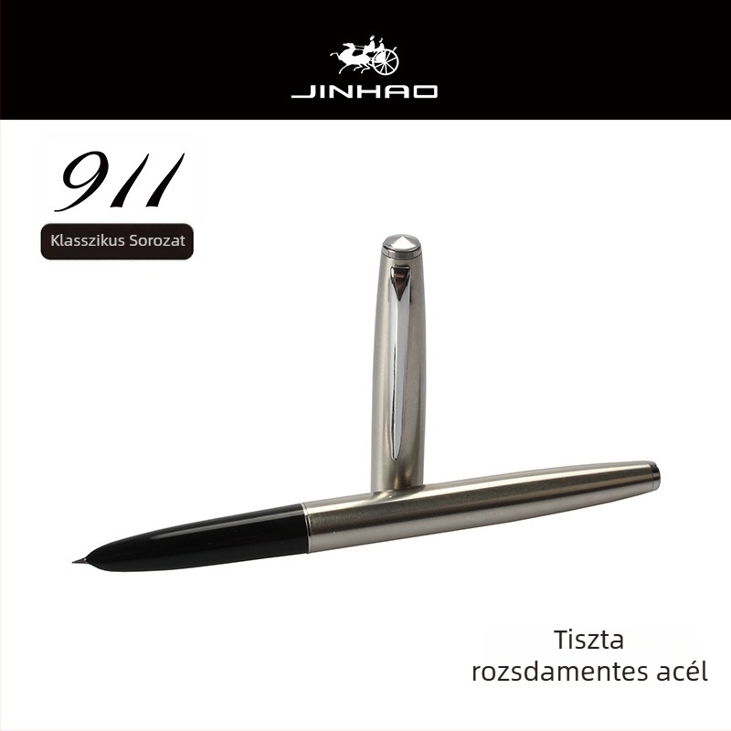 Jinhao 911 töltőtoll általános iskolások számára, helyes íráskészséghez, uniszex, cserélhető tintatartó zsák és gravírozott logó