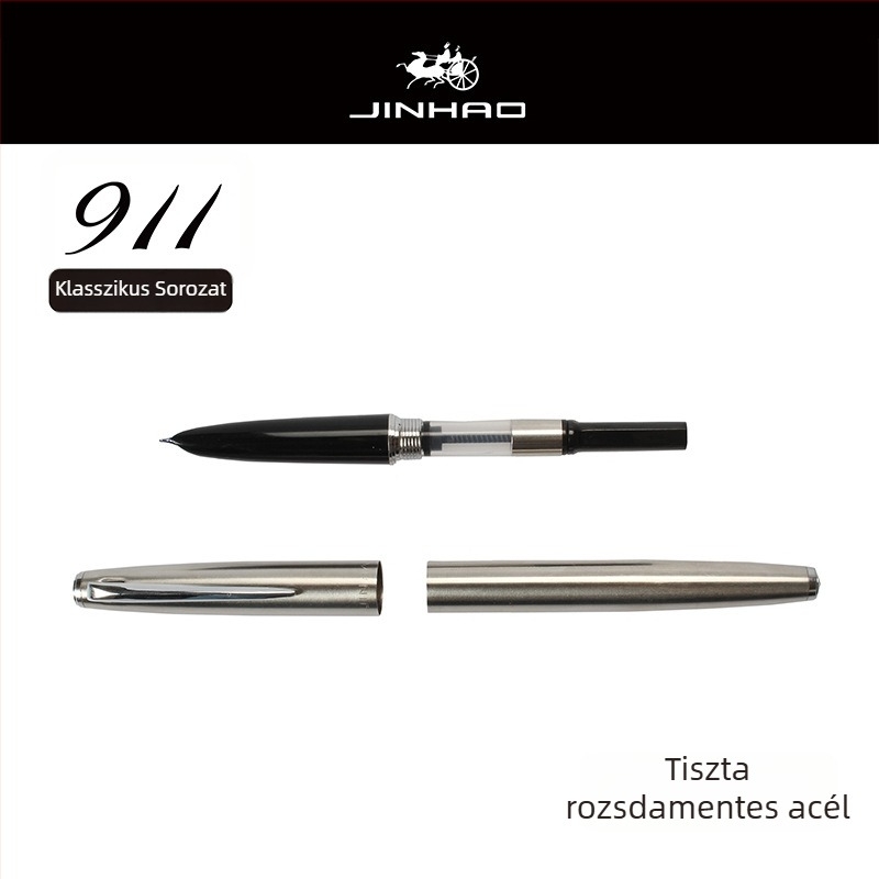 Jinhao 911 töltőtoll általános iskolások számára, helyes íráskészséghez, uniszex, cserélhető tintatartó zsák és gravírozott logó