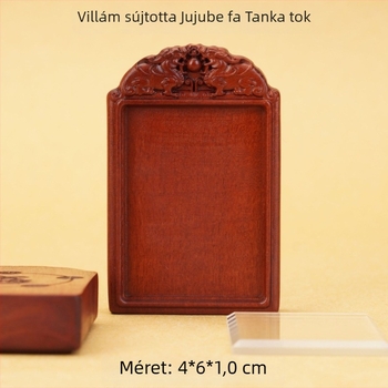 Pixiu Thangka tok üveg tükrös felülettel, villámcsapás érte jujubefa talizmánok elhelyezésére és taoista rituális eszközök