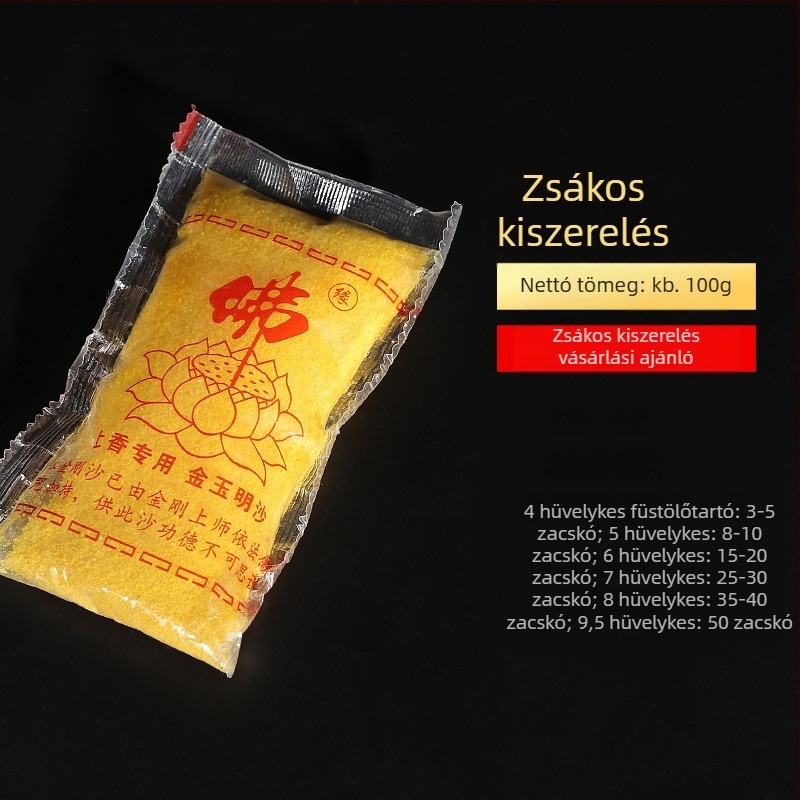 Kézzel készített füstölőedény aranyhomokkal, 1000 g, Samadhi Incense