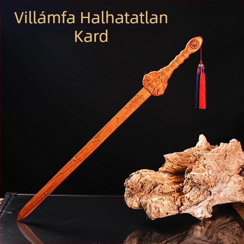 Thunderwood Taoist Sword – Peachwood and Jujube Wood, Big Dipper Stars, Tianshi Sword, Five Thunder Sword