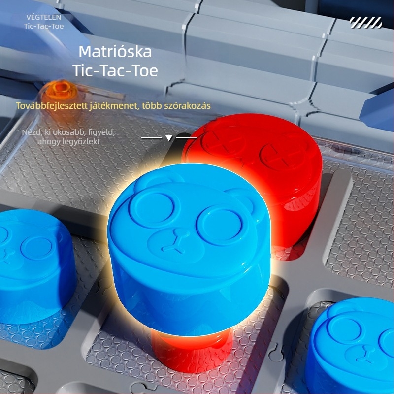 Okos elektronikus Tic-Tac-Toe 4 az 1-ben memóriafejlesztő asztali játék gyerekeknek