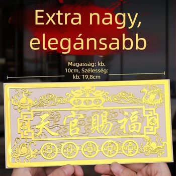 Horizontális fém matrica bejárati ajtóhoz, Öt Császár érmeinek talizmánja, ajtódekoráció