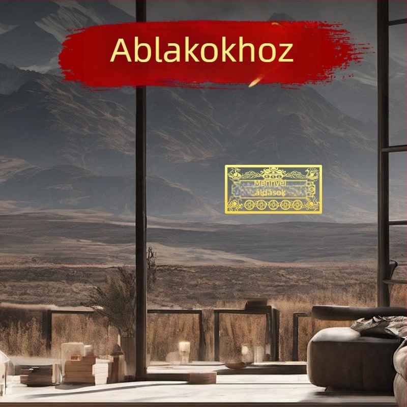 Horizontális fém matrica bejárati ajtóhoz, Öt Császár érmeinek talizmánja, ajtódekoráció