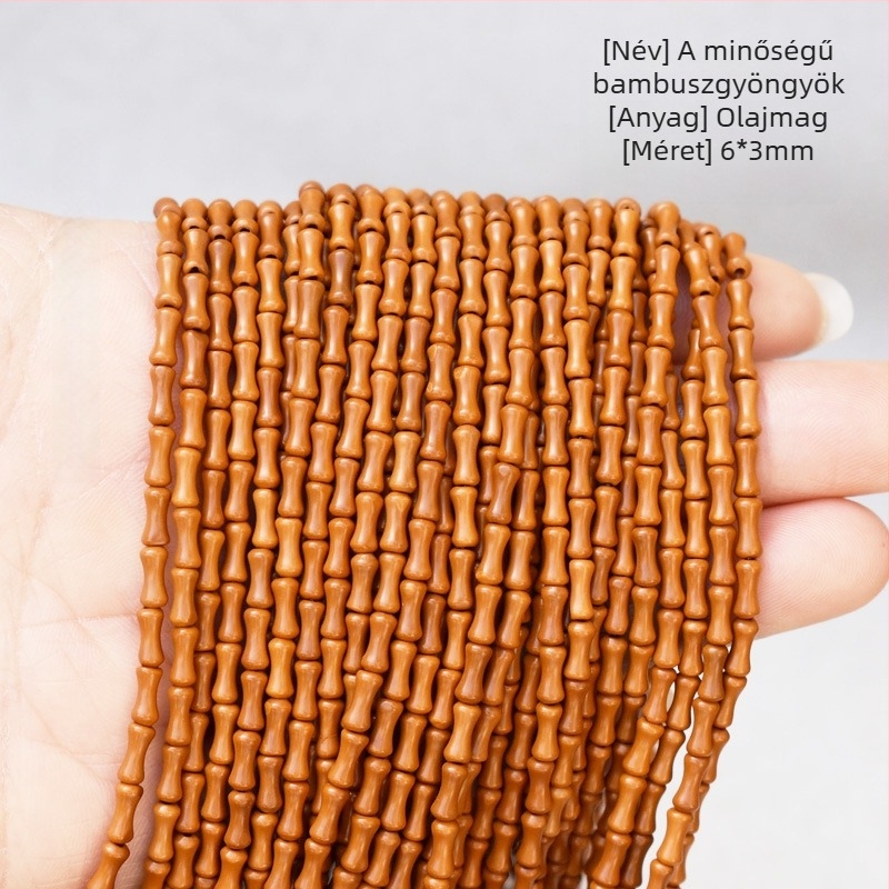 6×3-os olívamag gravírozott medál zsinórral – DIY ékszerkészítéshez