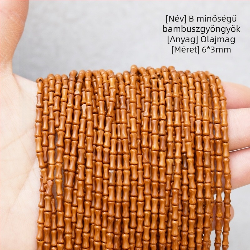 6×3-os olívamag gravírozott medál zsinórral – DIY ékszerkészítéshez
