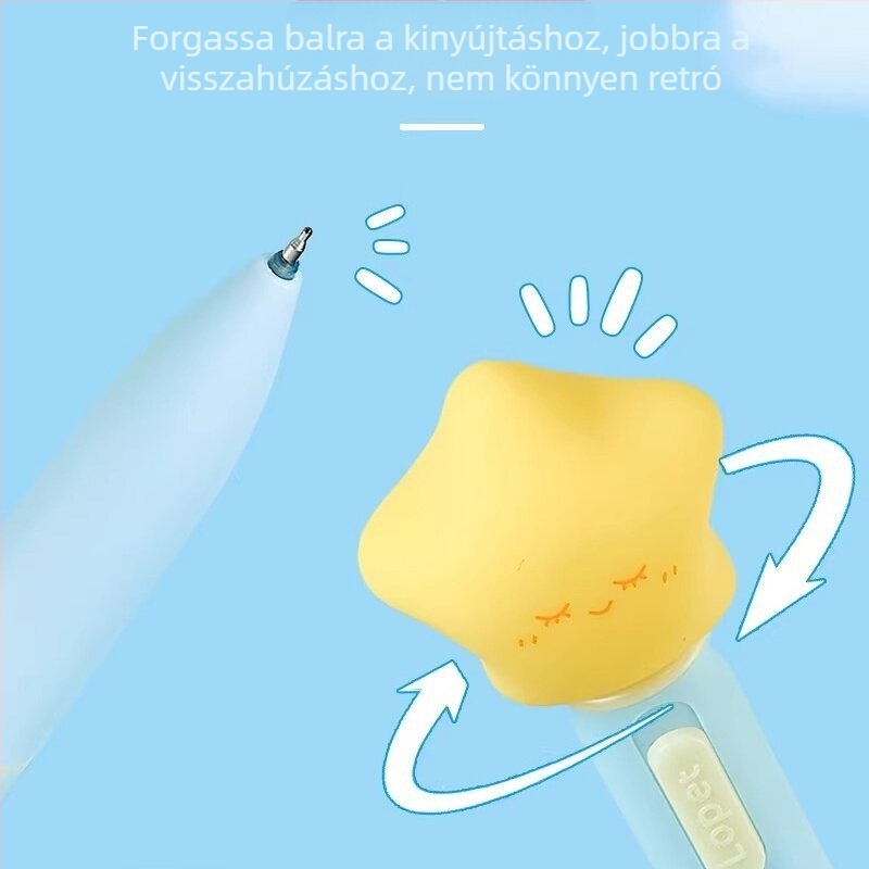 Lepai csillagfény Gel toll forgó utántöltővel, elegáns kialítás diákoknak