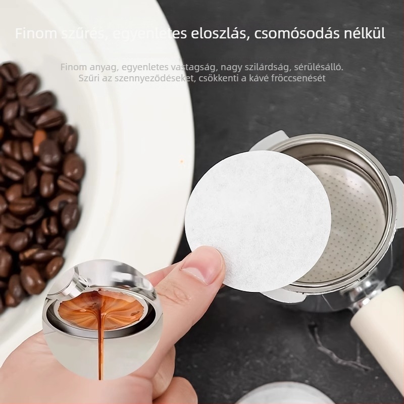 Kávéfilter papír moka pothoz és francia presszóhoz, kör alakú