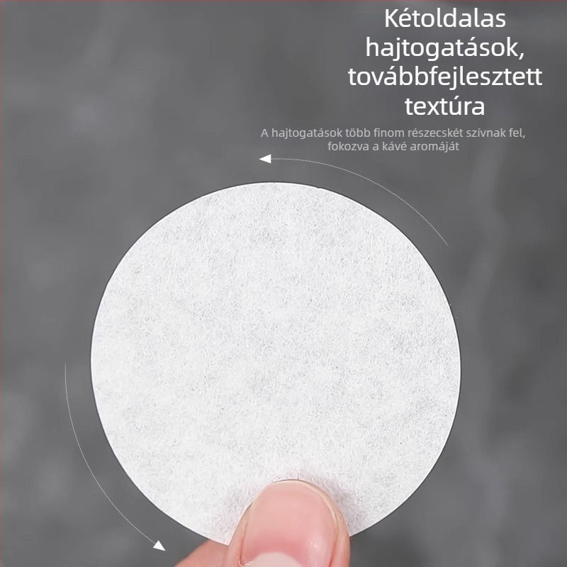 Kávéfilter papír moka pothoz és francia presszóhoz, kör alakú