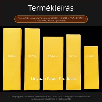 Sárga talizmánpapír taoista íráshoz, vast, nyomtatható, nem foltosodik