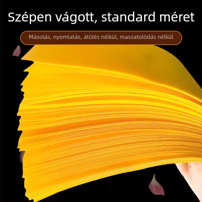 Sárga talizmánpapír taoista íráshoz, vast, nyomtatható, nem foltosodik