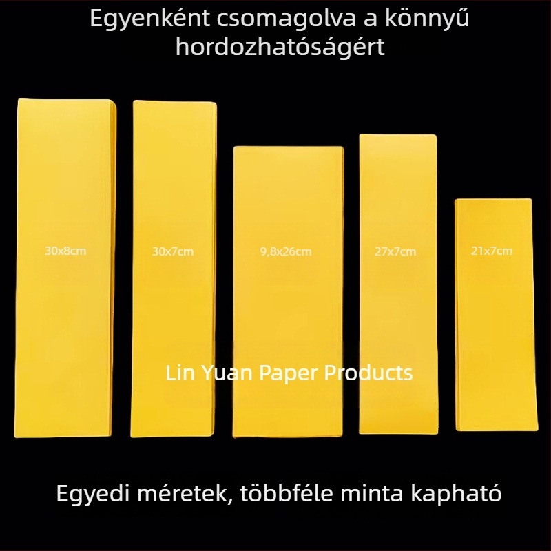 Sárga talizmánpapír taoista íráshoz, vast, nyomtatható, nem foltosodik