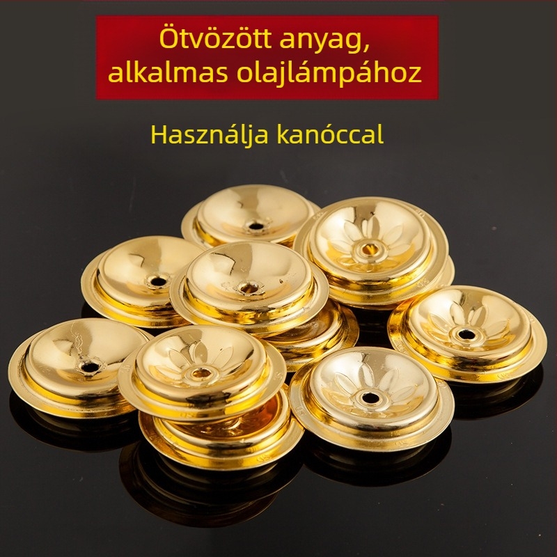 4 cm-es ötvözetű olajlámpa úszó, buddhista lámpákhoz, alumínium úszó