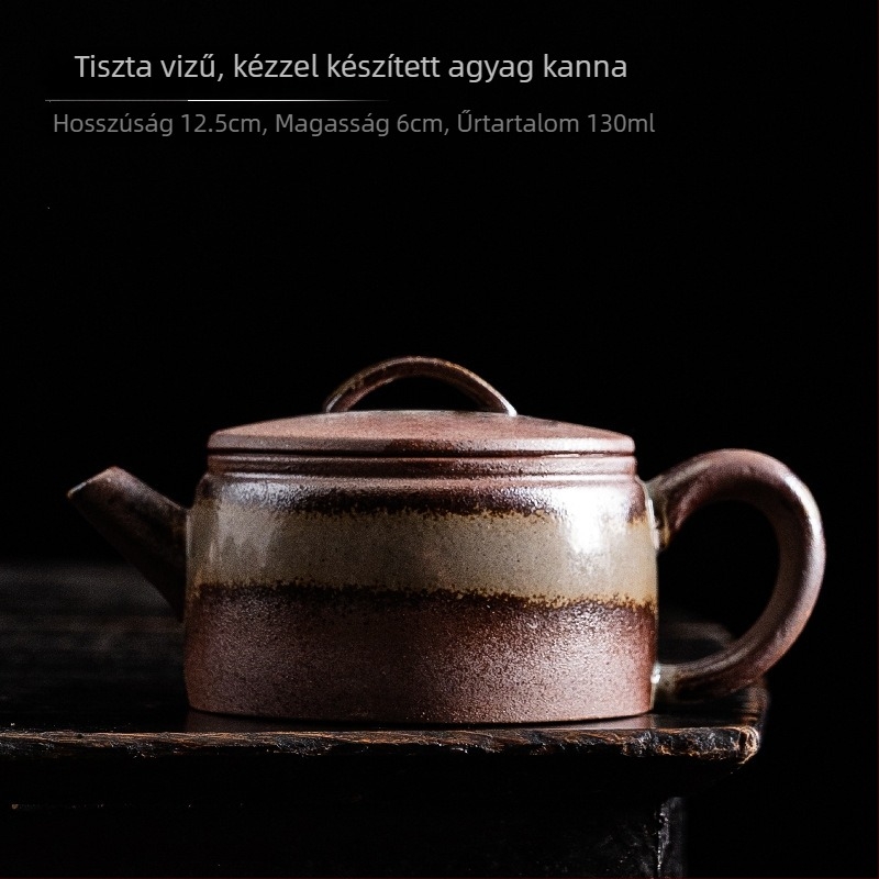 Kézzel készített kerámia teáskanna otthoni használatra, retro stílus, kis kapacitás