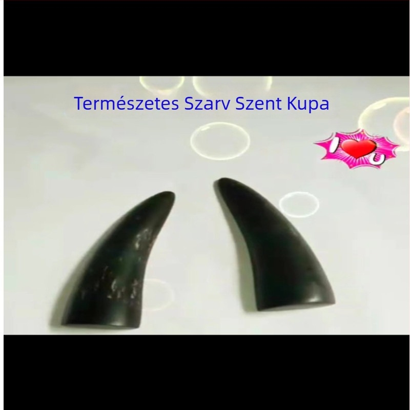 Ökörszarv hexagram dísz, Szent kupa, 6–7 cm hosszú