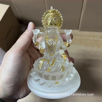 Indiai Miaoyin istennő szobra, délkeleti Buddha szobor, vízglazúros tündérfigura, gyanta kézműves