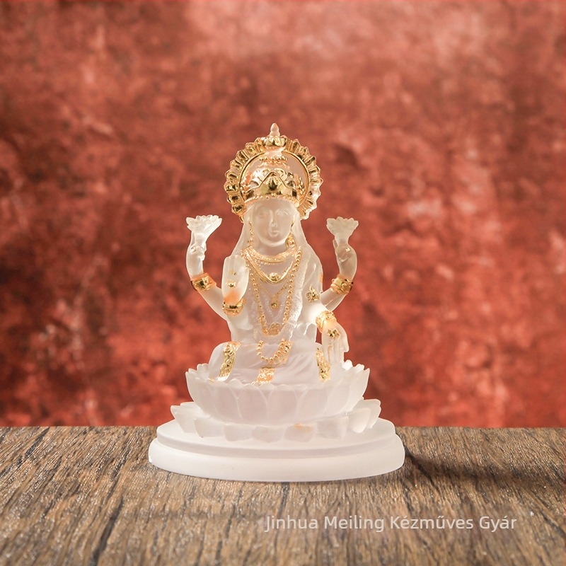 Indiai Miaoyin istennő szobra, délkeleti Buddha szobor, vízglazúros tündérfigura, gyanta kézműves