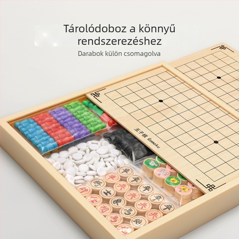 Oktatási társasjáték gyerekeknek: Flying Chess és Gomoku — multifunkcionális, mindent egyben sakkasztal