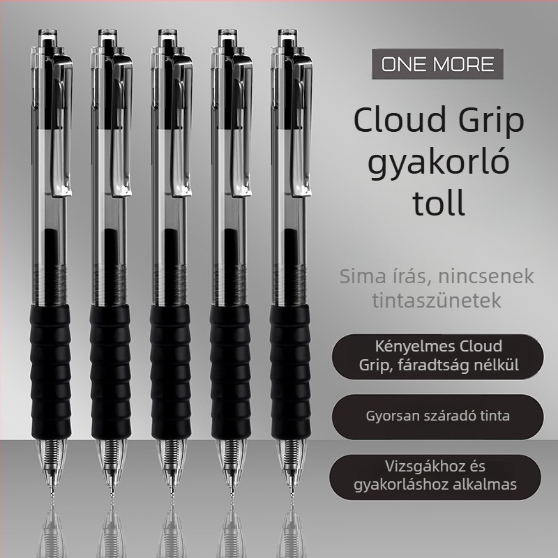 Nyomógombos gél toll vizsgákhoz és gyakorláshoz — sima tinta, gyors száradás, készlet