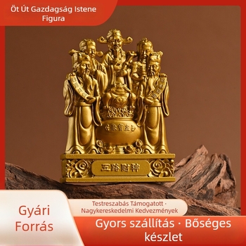 Gazdagság Istene szobor – fém dísz otthonra és irodába