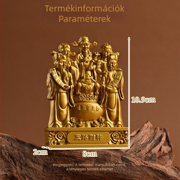 Gazdagság Istene szobor – fém dísz otthonra és irodába