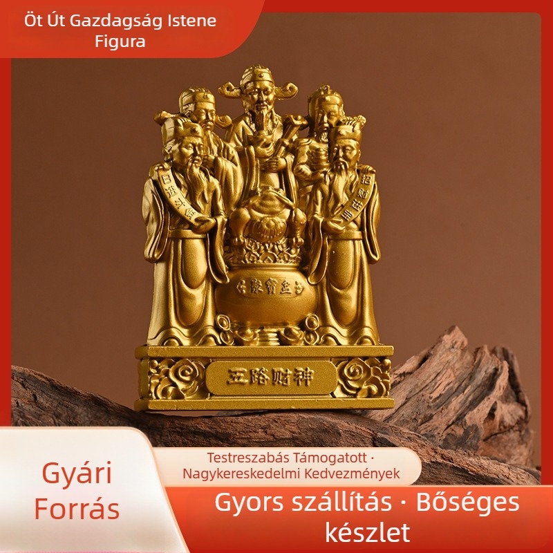 Gazdagság Istene szobor – fém dísz otthonra és irodába