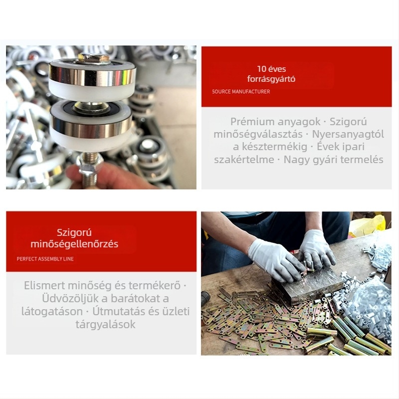 M méretű mozgó válaszfal hardver ajtókhoz és ablakokhoz, sima felület, stabil, testreszabható