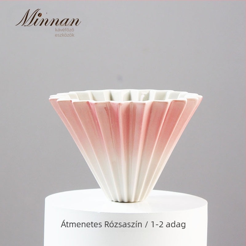 Szivárványos kerámia V60 kávéfőző szűrő, kis méret, konikus forma, kézi készítéshez