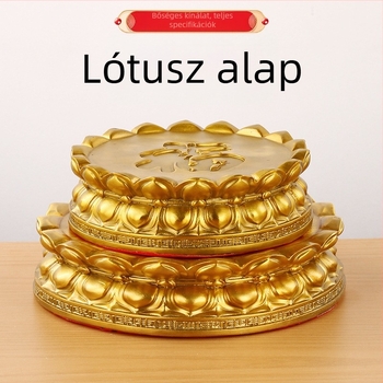 Sárgaréz lótusz alap Guanyin Bodhisattva szoborhoz – emelt alap buddhista szobrok számára