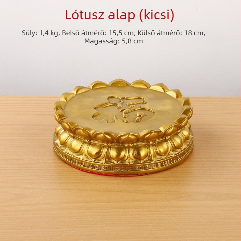Sárgaréz lótusz alap Guanyin Bodhisattva szoborhoz – emelt alap buddhista szobrok számára