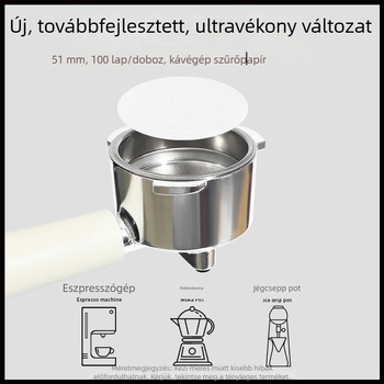 Kör alakú kávéfilter papír moka pothoz – másodlagos szűrő, 58 mm univerzális