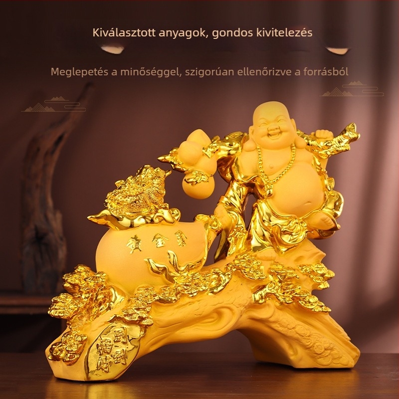 Maitreya Buddha figurája, Mosolygó Buddha zsákkal, otthoni és irodai dekoráció