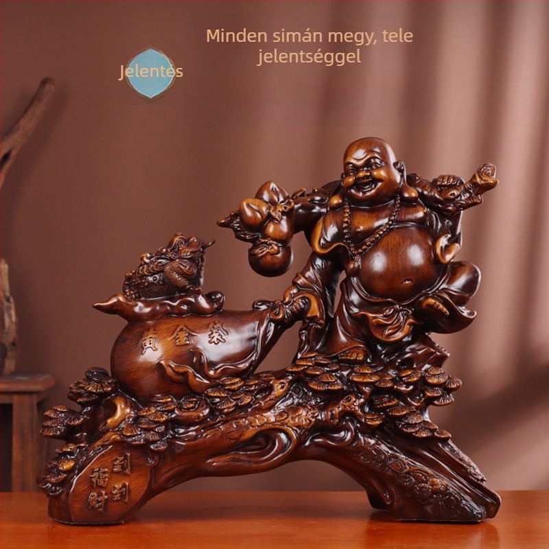 Maitreya Buddha figurája, Mosolygó Buddha zsákkal, otthoni és irodai dekoráció