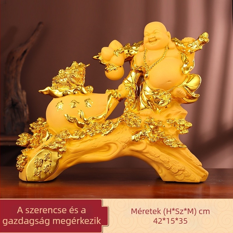 Maitreya Buddha figurája, Mosolygó Buddha zsákkal, otthoni és irodai dekoráció