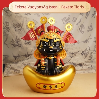 Zhao Gongming – A Vagyon Istene Tigris Lovasával, asztali díszfigura és persely