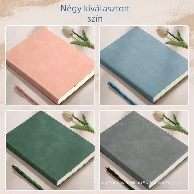 Négyzetes alakú füzet, leválasztható oldalakkal