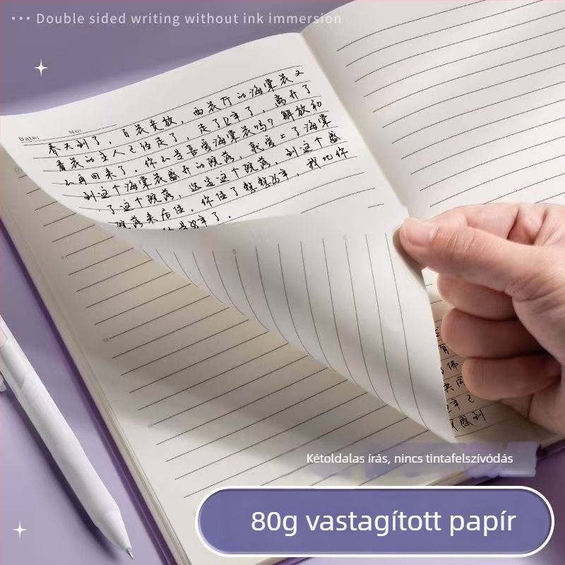 Négyzetes alakú füzet, leválasztható oldalakkal