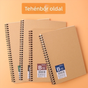 Deli LA560-06 spirálfüzet kraft papírral, A5/B5 méret