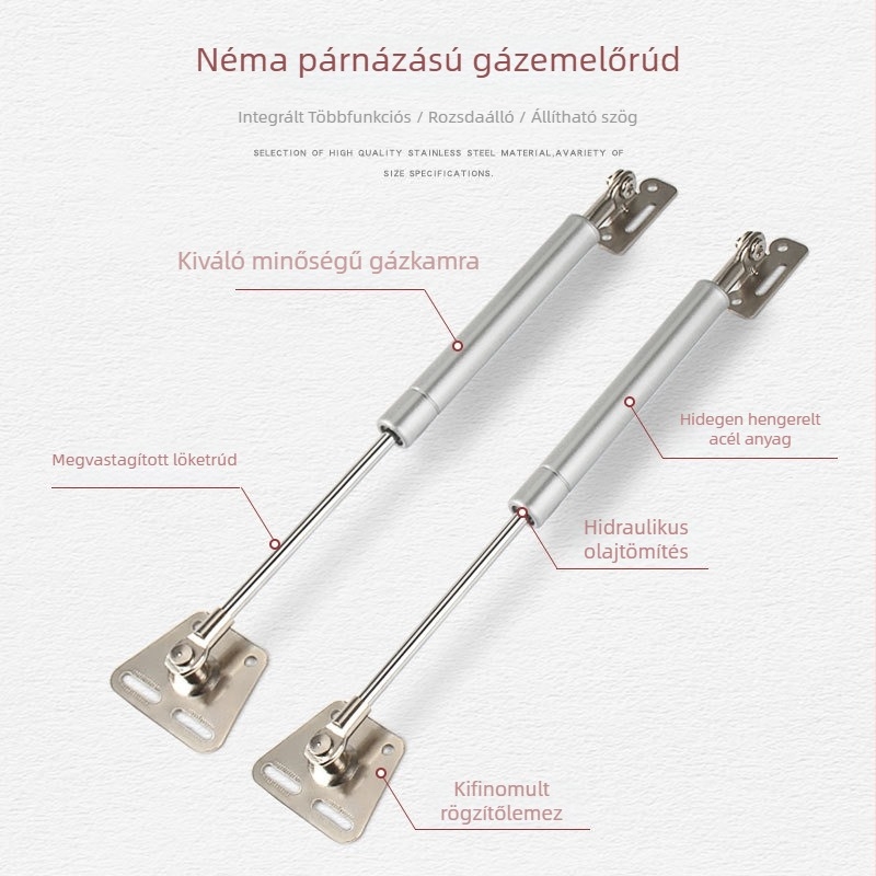 Szekrényajtó felnyíló gázrugó teleszkópos pneumatikus emeléssel