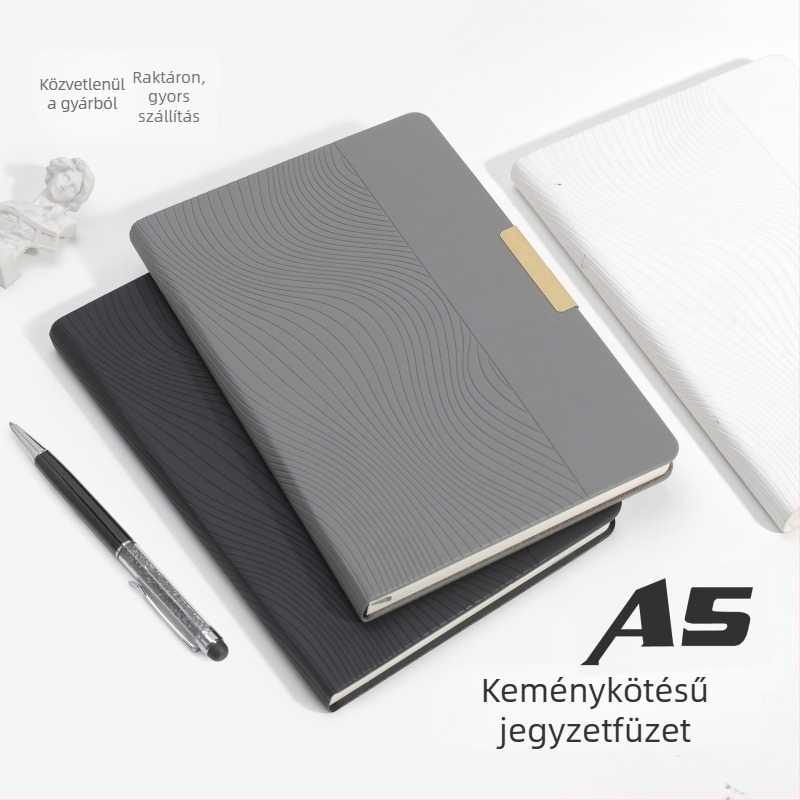 Üzleti notesz személyre szabható logóval, vállalati ajándékcsomag, A5 méret