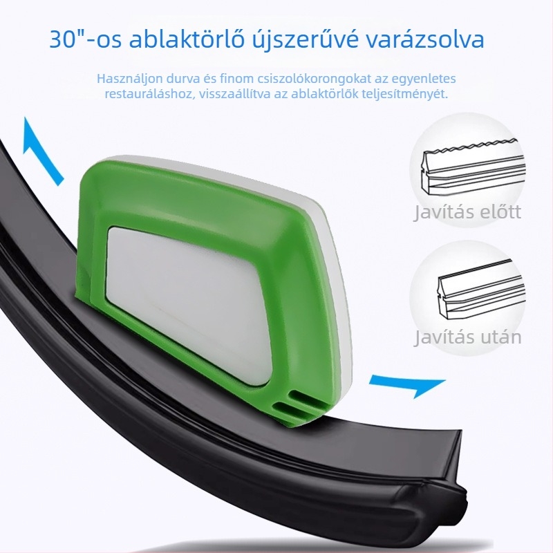 Autó szélvédő ablaktörlő javító eszköz, gumiszalag felújító és tisztító/ vágó eszköz a gumicsíkokhoz