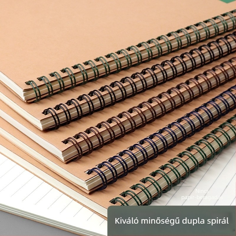 Deli kraft papír spirálfüzet, A5/B5, vastag, gyerekeknek és diákoknak