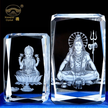 Indiai Shiva és Durga kristályszobor – belső faragású dekoratív szobor
